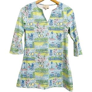 Smith & Quinn Capitol City Golf Club Print 3/4 Sleeve Tunic Top XS